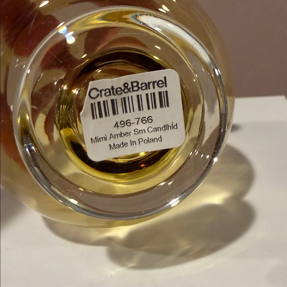 Crate&Barrel Glass Votive Holder, Set of 2